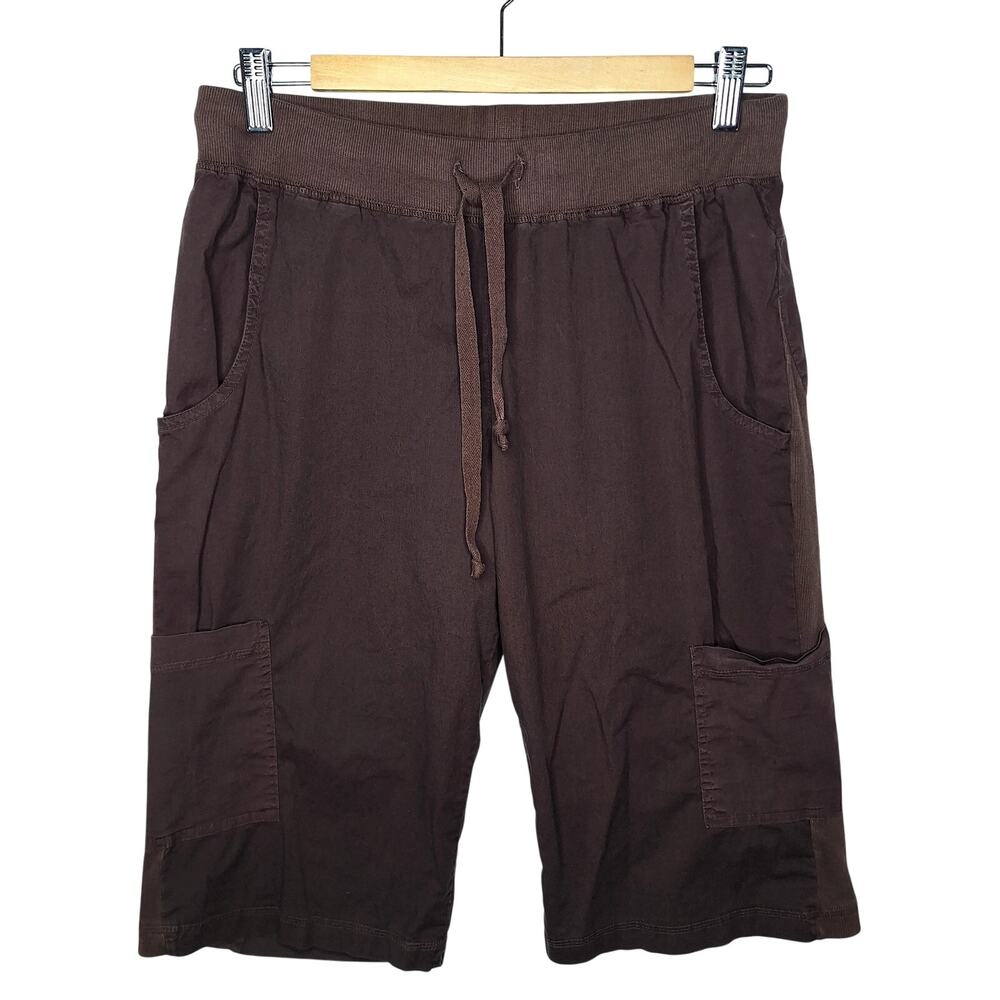 XCVI Wearables Bermuda Shorts Medium Stretch Cotton Pull On Travel Lagenlook